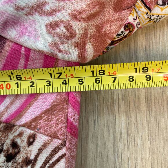 VTG Harvé Benard Petite Blazer Women’s S Zebra Paisley Pink Brown Animal Jacket - Picture 4 of 5